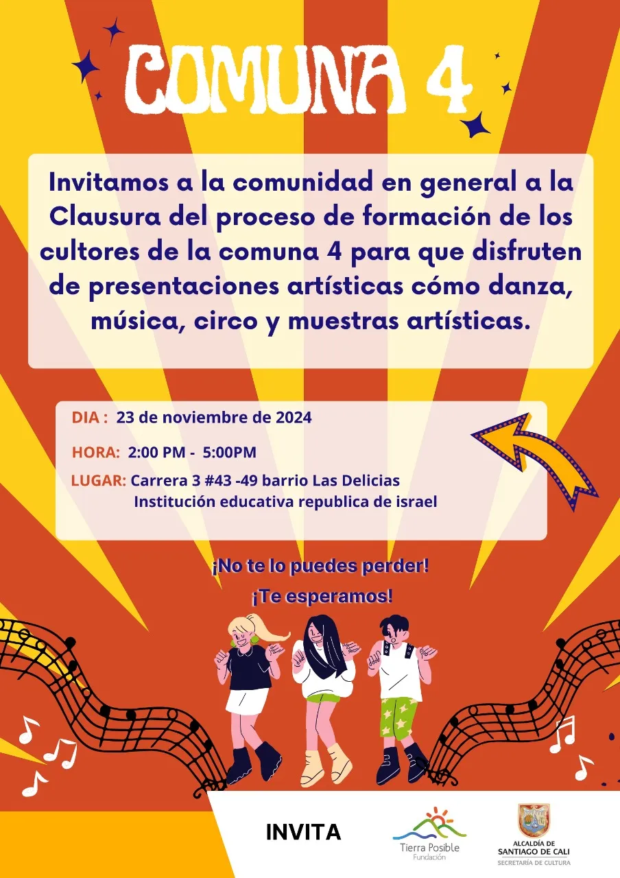 El Arte y la Cultura de la Comuna 4 de Cali Serán Reconocidos